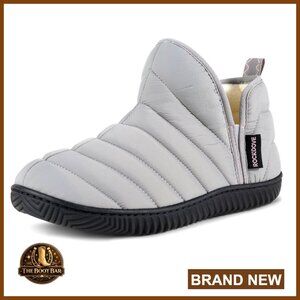 Quilted Puffer Bootie Slippers Memory Foam Indoor Outdoor Cozy Chic